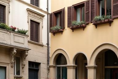 Exterior view of the studio building in Florence
